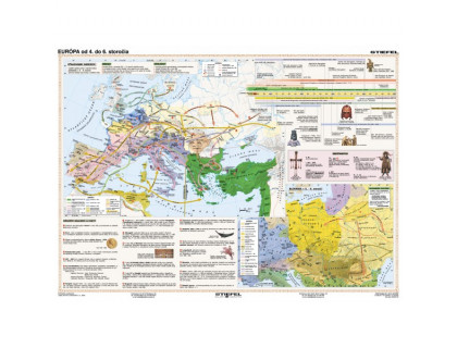 Mapa Sťahovanie národov a Veľká Morava