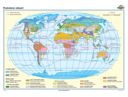 Svet - podnebné oblasti mapa 140x100cm 