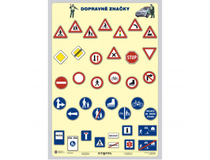 Dopravné značky nástenná tabuľa