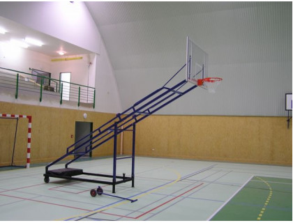 Basketbalová konštrukcia pojazdná,interiér,sklopná,vysadenie 2m