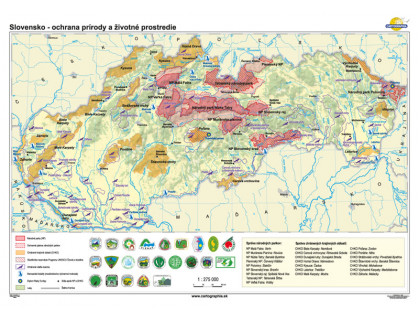 Slovensko - ochrana prírody a životné prostredie 140x100cm 