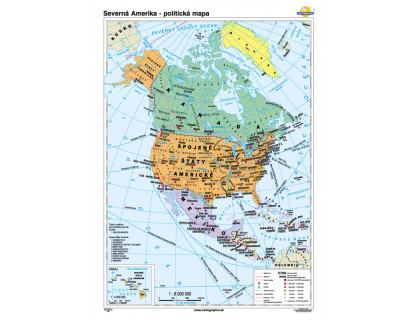 Severná Amerika - politická mapa 120x160cm