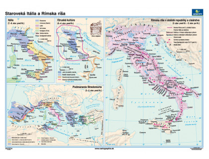 Mapa Staroveká Itália a Rímska ríša 140x100cm