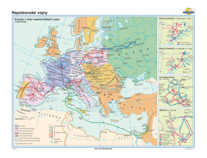 Mapa Napoleónske vojny 160x120cm