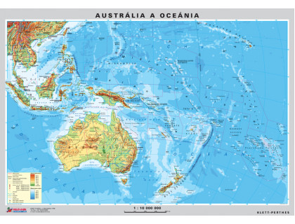 Mapa Austrália a Nového Zélandu    