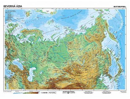 Severná Ázia - všeobecnogeografická mapa 160x120cm