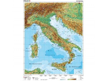 Taliansko - všeobecnogeografická, taliančina 120x160cm