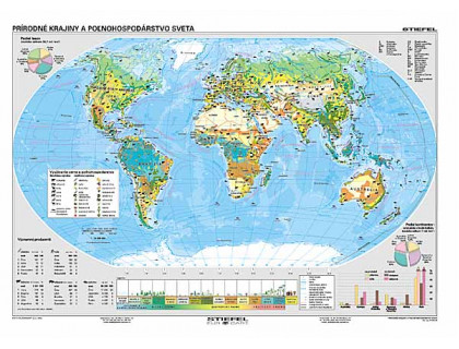 Svet hospodárska mapa poľnohospodárstvo 160x120cm