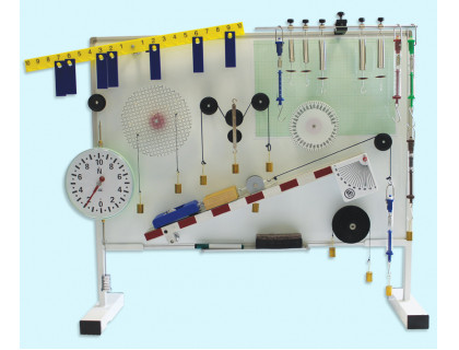 Demonštračná súprava pre pokusy z mechaniky s magnetickou tabuľou