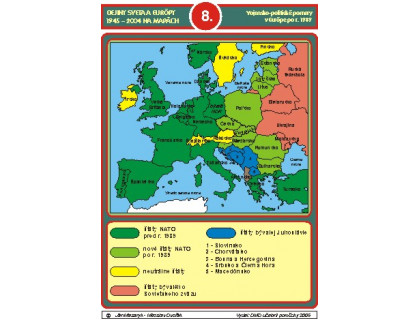 DEJINY SVETA A EURÓPY 20. STOR. NA MAPÁCH II.(1945–2007) - kartónové obrazy