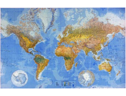 Mapa Svet - geografická
