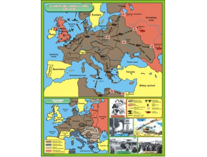 II.svetová vojna v Európe a v Afrike 1939-1942 a okupovaná Európa do 22.6.1941(dvojmapa)