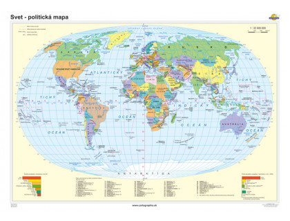 Svet- politická mapa 140x100cm