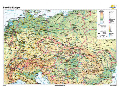 Stredná Európa mapa 140x100cm