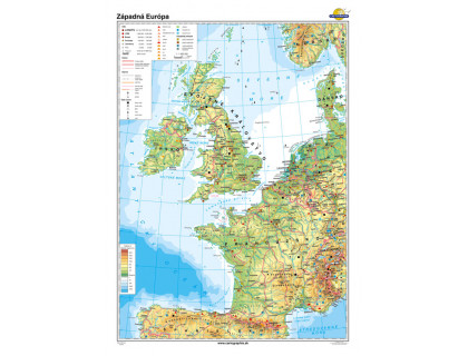 Západná Európa mapa 120x160cm
