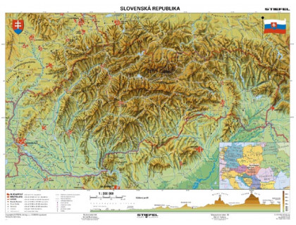 SR všeobecnogeografická mapa 160x120cm