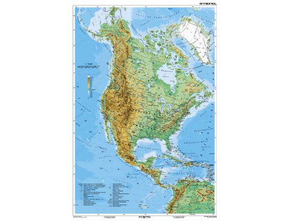 Severná Amerika - všeobecnogeografická 120x160cm