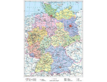 Nemecko politická a pracovná mapa 120x160cm