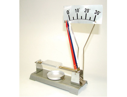Prístroj na demonštráciu lineárnej tepelnej rozťažnosti kovov