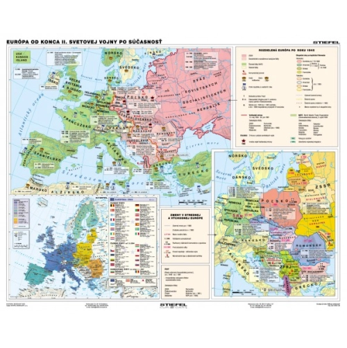 Mapa Eur&oacute;pa po II. svetovej vojne