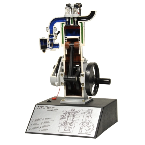 Model v reze - &scaron;tvortaktn&yacute; motor