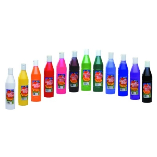 Temperov&eacute; farby 500ml v plast.fla&scaron;iach (13ks)