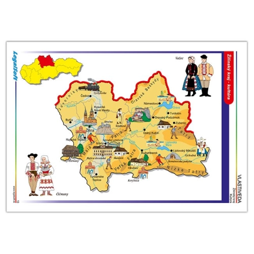 VLASTIVEDA - kraje Slovenska,f&oacute;lie pre sp&auml;tn&eacute; projektory