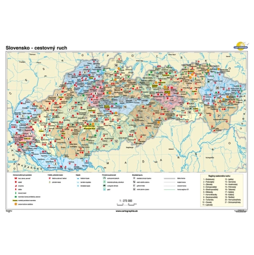 Slovensko - cestovn&yacute; ruch 160x120cm 