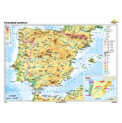 Pyrenejsk&yacute; polostrov mapa 160x120cm