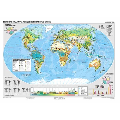 Svet hospod&aacute;rska mapa poľnohospod&aacute;rstvo 160x120cm